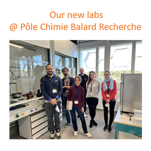 Our new labs @ Pôle Chimie Balard Recherche